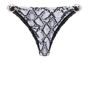 City Chic Greta Black Snake Print Bikini Pant